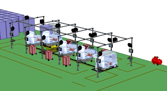 3 Wheeler Assembly Line for CKD